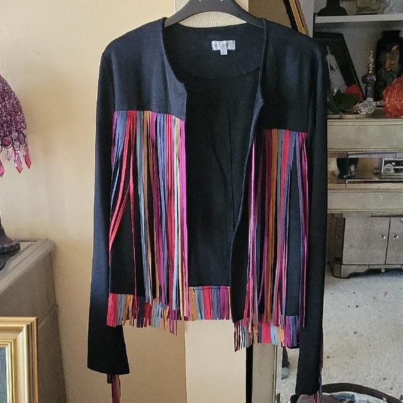 Colorful Fringe Women's Jacket - Picture 1 of 3